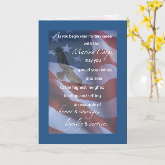 Gelukwensen Eagle van de Opleiding van de marine Kaart (Gele Bloem)