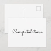 gelukwensen eenvoudige , minimale tekststijlkaart briefkaart (Voorkant / Achterkant)