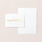 gelukwensen eenvoudige minimalistische manuscripts folie kaarten (Display)