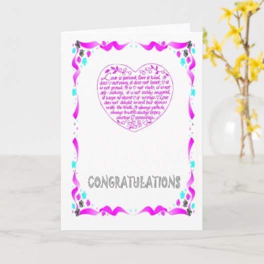 Gelukwensen, Hart Kaart (Gele Bloem)