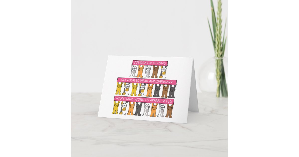 Gelukwensen Het Jubileum Van Het Werk Van 35 Jaar Kaart Zazzle Nl