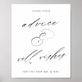 Gelukwensen Huwelijk Bord Poster (Voorkant)