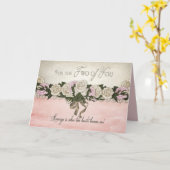 Gelukwensen - Huwelijk/Huwelijk - Vintage/Roze Kaart (Gele Bloem)