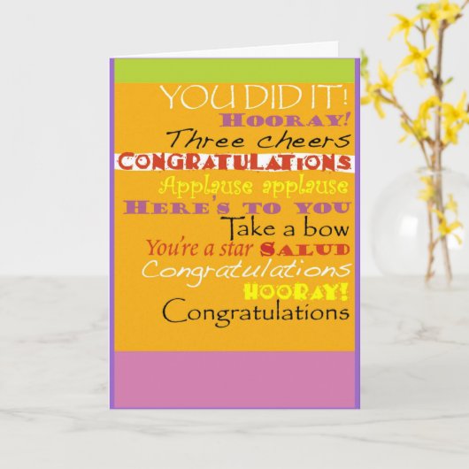 gelukwensen kaart (Gele Bloem)