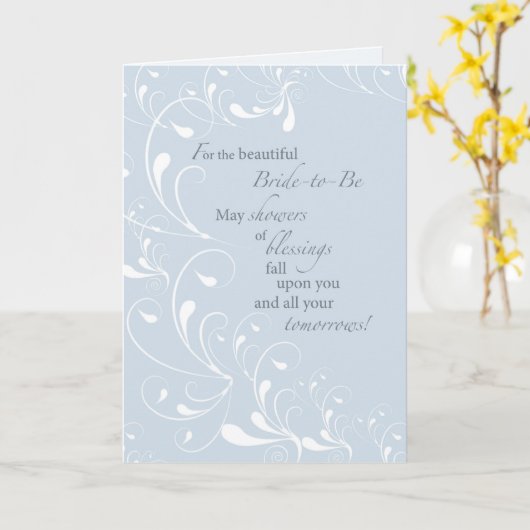 Gelukwensen met bruidsshowerwervelingen kaart (Gele Bloem)