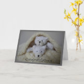 gelukwensen met gestapelde beren kaart (Gele Bloem)