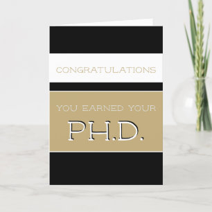 Gelukwensen met het behalen van het doctoraat (Ph. Kaart