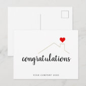 Gelukwensen met nieuw huis briefkaart (Voorkant / Achterkant)