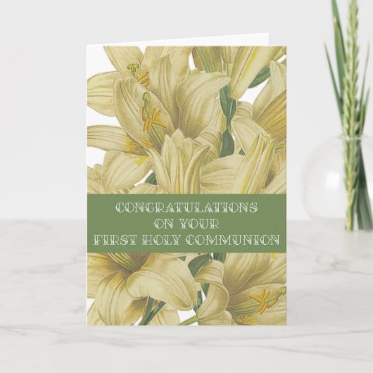 Gelukwensen met uw Eerste Heilige Communiekaart (Voorkant)