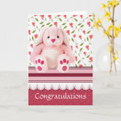 gelukwensen nieuw baby kaart (Gele Bloem)