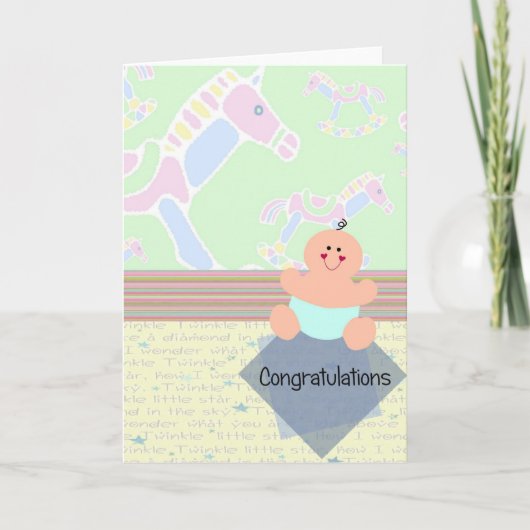 Gelukwensen, Nieuw Baby Kaart (Voorkant)