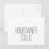 Gelukwensen Nieuwe Huiseigenaar Vastgoed Briefkaart (Voorkant / Achterkant)