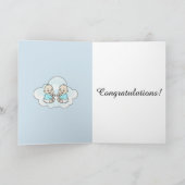 Gelukwensen op de geboorte van uw tweelingen kaart (Binnen)