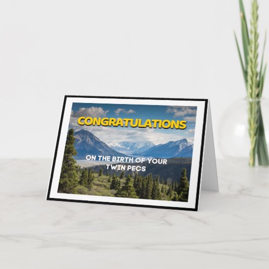 Gelukwensen op de Geboorte van Uw TweelingPecs Kaart (Voorkant)