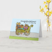 Gelukwensen op de Nieuwe Jongen van het Baby, de Kaart (Gele Bloem)