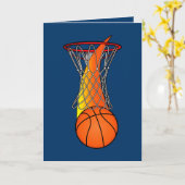 Gelukwensen op een Groot Seizoen van het Basketbal Kaart (Gele Bloem)