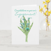 Gelukwensen op het verlovingLelies van uw zoon Kaart (Gele Bloem)