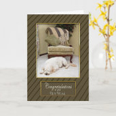 GELUKWENSEN OP NIEUW HUIS - de Slaap van de Hond Kaart (Gele Bloem)