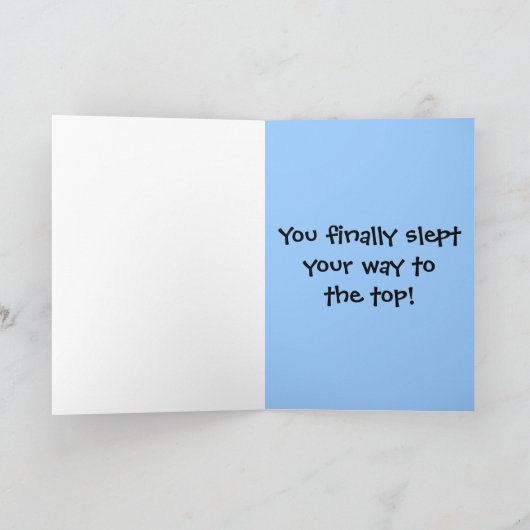 Gelukwensen op uw bevordering! kaart (Binnen)