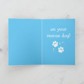 Gelukwensen op Uw Hond van de Redding Kaart (Binnen)
