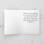 Gelukwensen op Uw Huwelijk Kaart (Binnen)