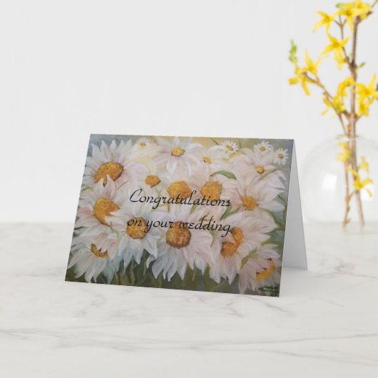 gelukwensen op uw huwelijk kaart (Gele Bloem)