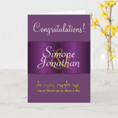 Gelukwensen op uw huwelijksnuptials kaart (Gele Bloem)