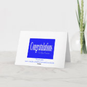 Gelukwensen op Uw Kaart van de Bevordering (Achterkant)