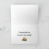 Gelukwensen op uw nieuw puppy! kaart (Binnen)