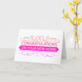 Gelukwensen op Uw Nieuw Wenskaart van het Huis Kaart (Gele Bloem)