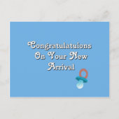 Gelukwensen op Uw Nieuwe Aankomst Briefkaart (Voorkant)