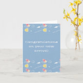 Gelukwensen op uw nieuwe aankomst! kaart (Gele Bloem)