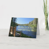 Gelukwensen op uw pensionering, Bank, Meer Kaart (Voorkant)