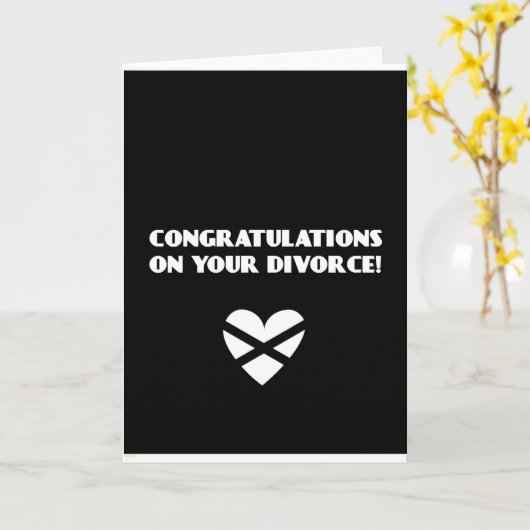 Gelukwensen op Uw Scheiding Kaart (Gele Bloem)