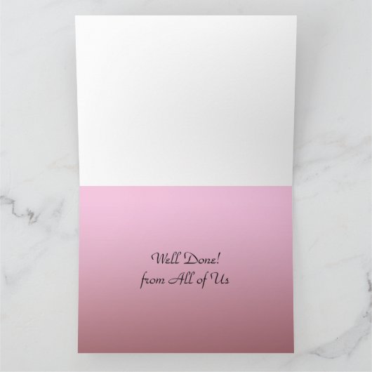 Gelukwensen op Uw Wenskaart van Afstuderen Kaart (Binnen)