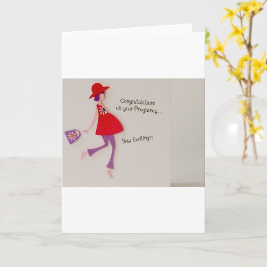 gelukwensen op uw zwangerschap! kaart (Gele Bloem)