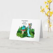 Gelukwensen op uw Zwangerschap Zwangere Faerie Kaart (Gele Bloem)