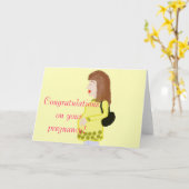 Gelukwensen op uw zwangerschapswenskaart kaart (Gele Bloem)