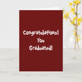 Gelukwensen! U behaalde een diploma! Kaart (Gele Bloem)