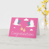 Gelukwensen van de Kaart van de Geboorte (de (Gele Bloem)