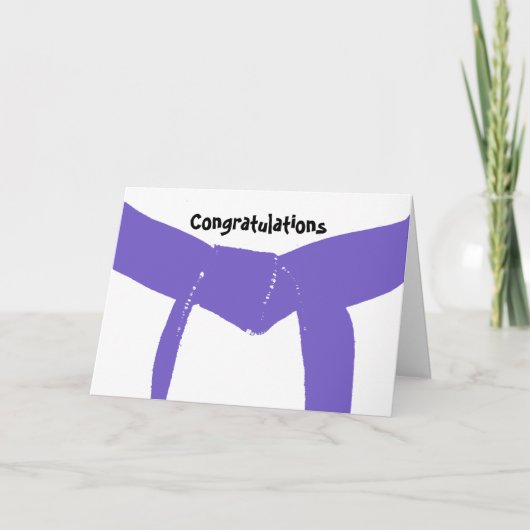 Gelukwensen van de Riem van vechtsporten de Paarse Kaart (Voorkant)