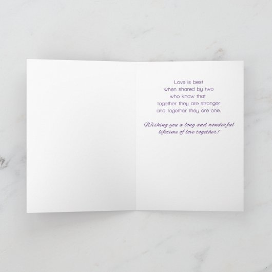 Gelukwensen van het Huwelijk van de Schildpadden Kaart (Binnen)