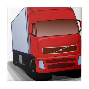 Gelukwensen van het Lot van de vrachtwagen de Semi Tegeltje