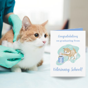 Gelukwensen van Veterinary School Kat Kaart