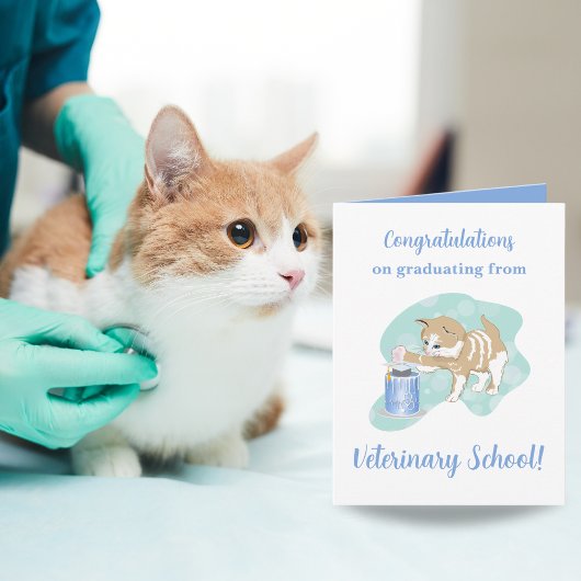 Gelukwensen van Veterinary School Kat Kaart