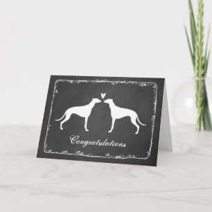 Gelukwensen voor de bruiloft van Greyhounds Kaart