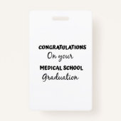 gelukwensen voor het afstuderen van de medische sc badge (Achterkant)