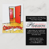 gelukwensen voor komedie visitekaartje (Voorkant / Achterkant)