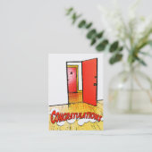 gelukwensen voor komedie visitekaartje (Staand voorkant)