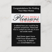 gelukwensen voor komedie visitekaartje (Achterkant)